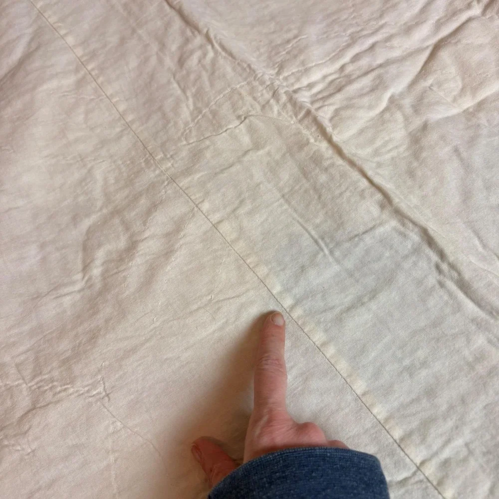 Antique Log Cabin Quilt Full Double Antique Fit Summer Weight Hand Quilted 1920s